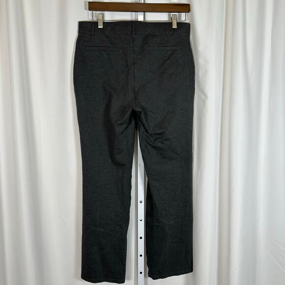 Quince Ultra-Stretch Ponte Straight Pants Gray L Inseam 30 Comfy Business Casual - Picture 4 of 9